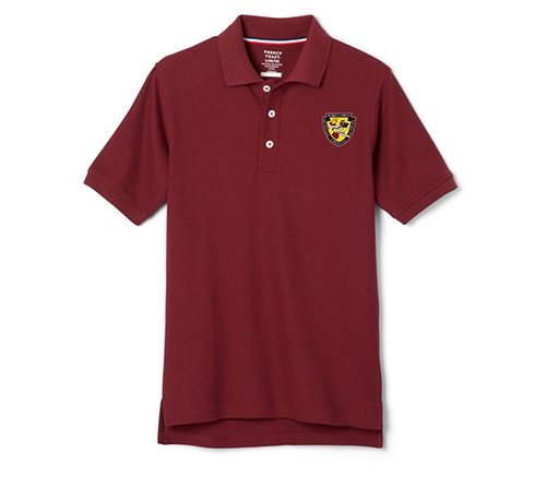 Polo, Youth Unisex Murrieta Springs Logo S/S Burgandy