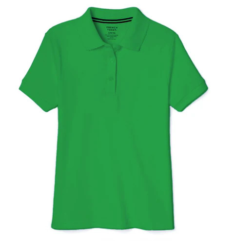 Polo, Girls Kelly Green S/S Interlock with Picot Collar (Feminine Fit)