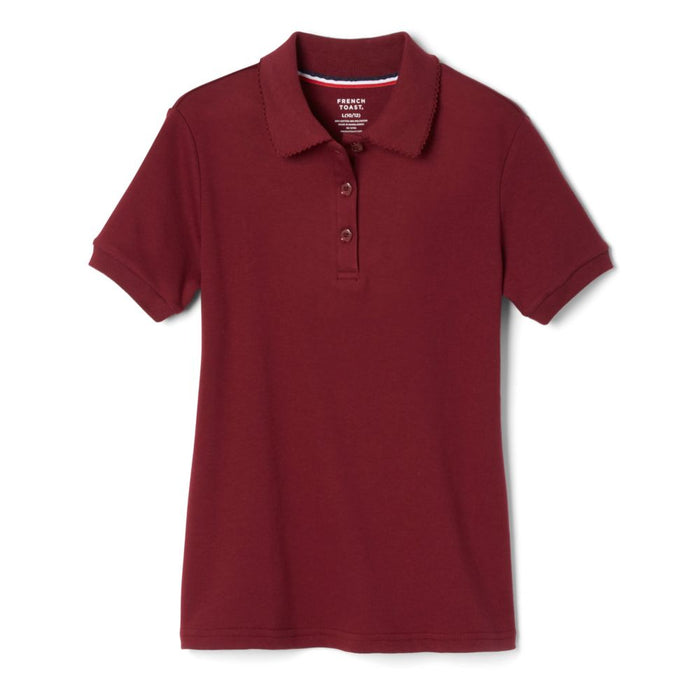 Polo, Short Sleeve Fitted Interlock with Picot Collar (Feminine Fit)