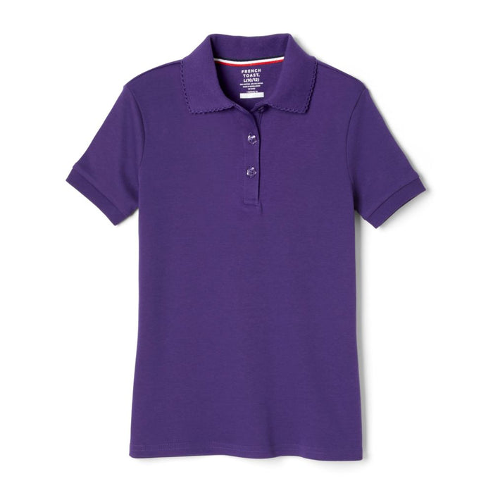 Polo, Short Sleeve Fitted Interlock with Picot Collar (Feminine Fit)