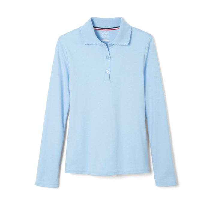 Polo, (LOGO) Girls Light Blue Long Sleeve Ambleside School of Hernando logo