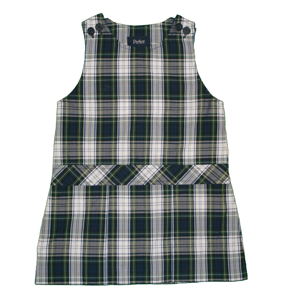 Jumper Plaid #80 Round Neck Kick Pleat With Buttons on Shoulders only ...