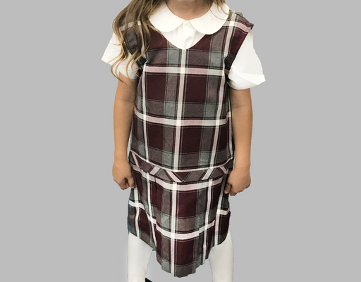 Jumper Plaid #91 V-Neck Jumper Box Pleat