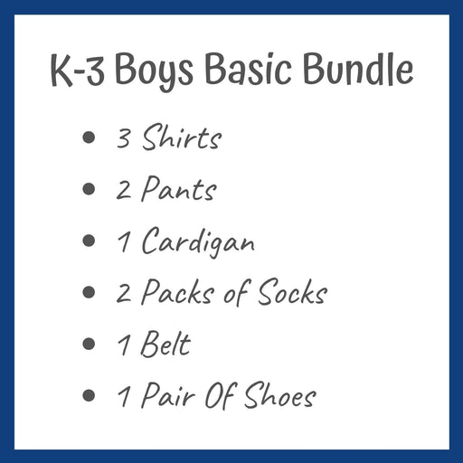 American Preparatory Academy Utah K-3 Boyʻs Basic Bundle